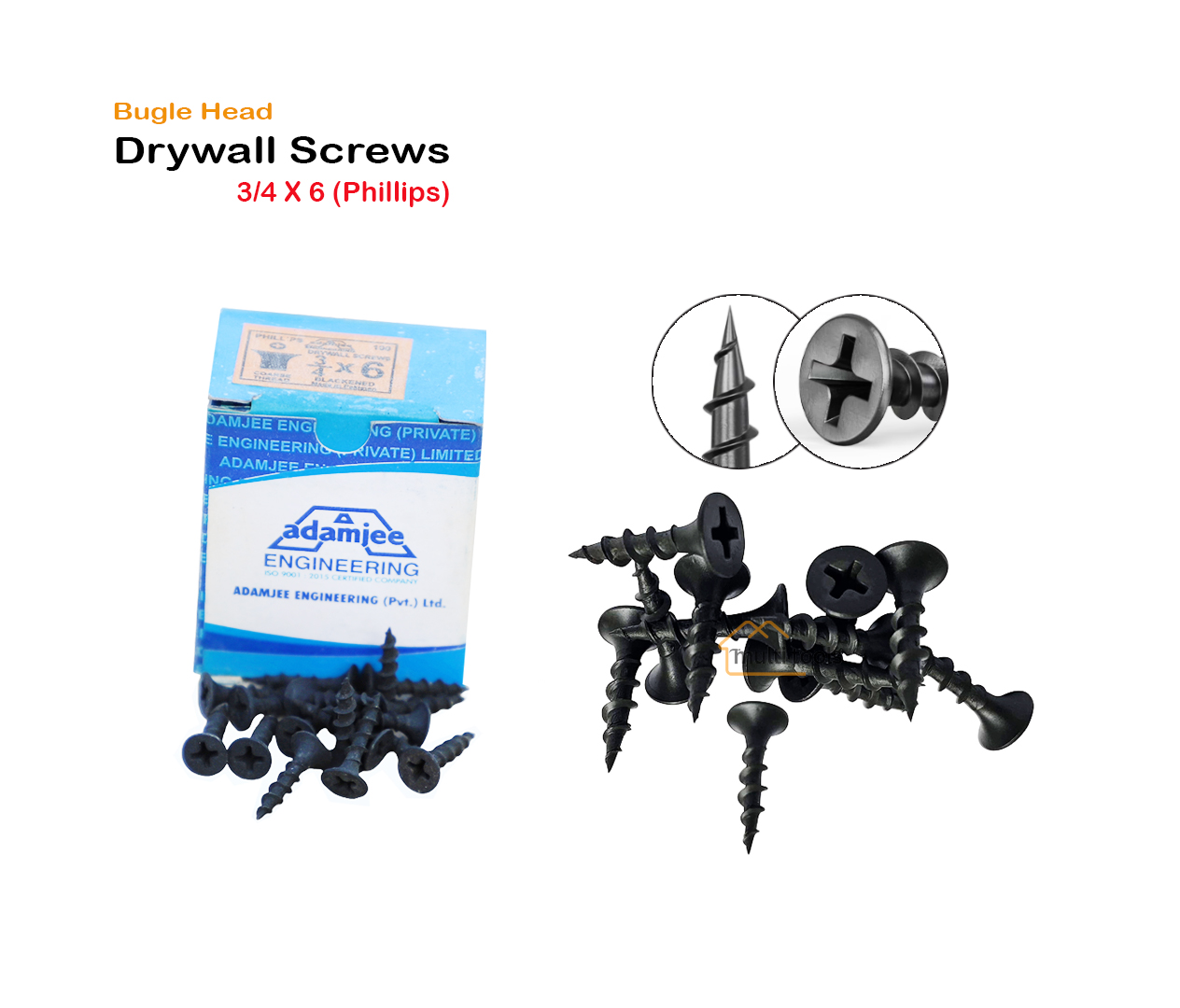  Bugle Head Drywall Screws 3/4 X 6 (Phillips)